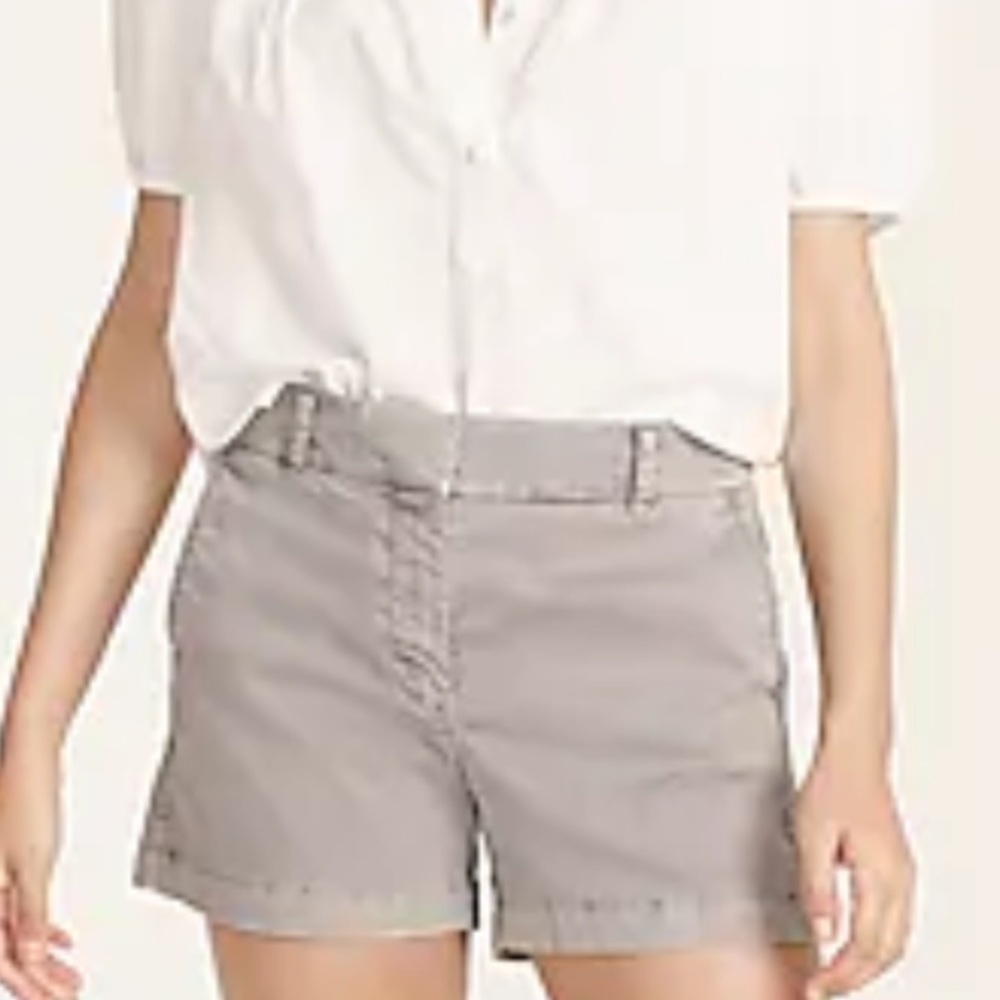 J.Crew navy classic twill chino shorts, size 6